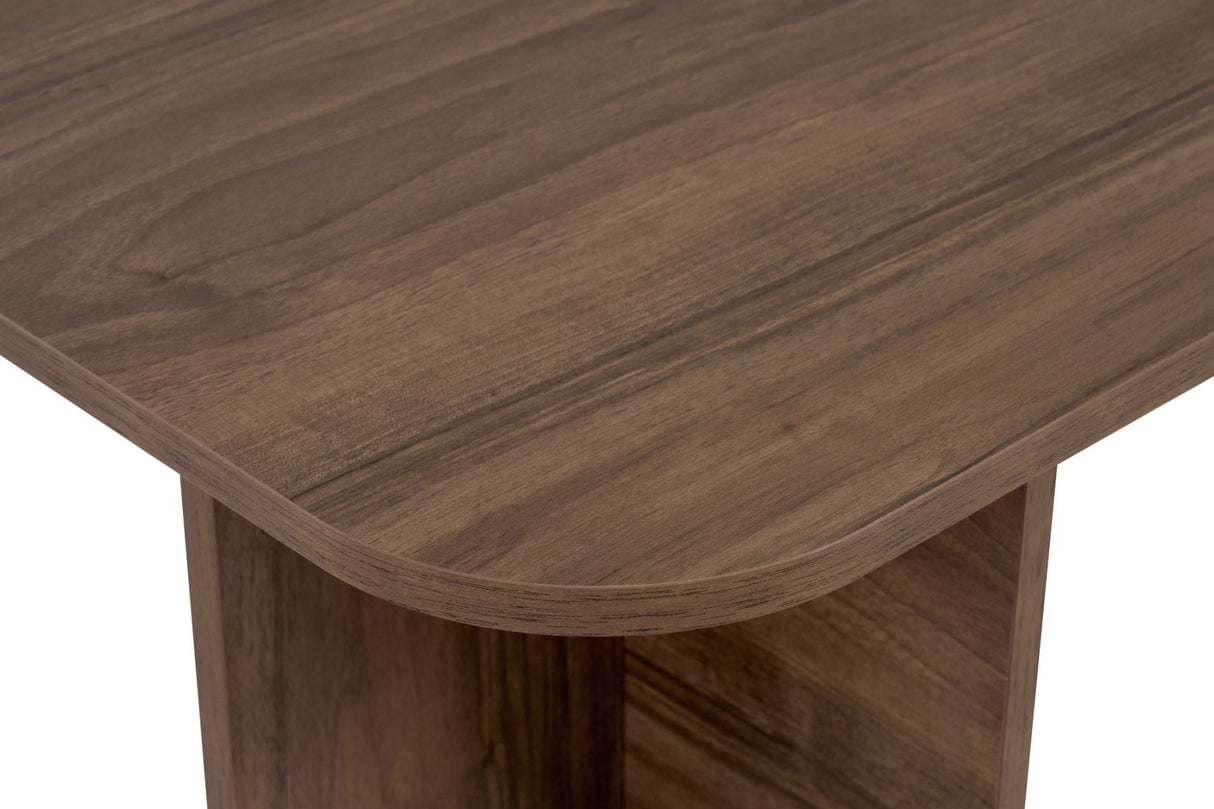 Mesa de centro Akira aspecto nogal 120 x 60 cm madera revestida de melamina