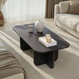 Mesa de centro Akira madera negra 120 cm Compuesto de madera revestido de melamina