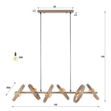 Hanglampen - Hanglamp 6 - lichts beige metaal rond Otan - Dimehouse