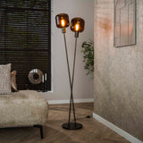 Vloerlamp Terra Duo 2-lichts - Bruin