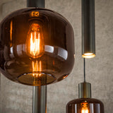 Hanglamp Dax 7-lichts bruin 105 cm