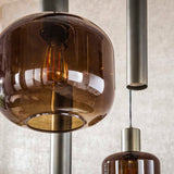 Hanglamp Dax 7-lichts bruin 105 cm