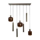 Hanglamp Dax 7-lichts bruin 105 cm