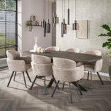 Lámpara de araña dorada con 9 luces Sienna marrón 