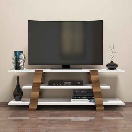 Muebles de TV flor nueces blancas melamina 120x42x33.6 cm