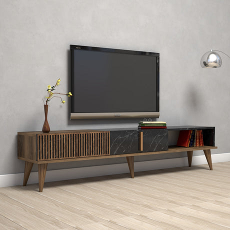 Muebles de TV Milán nogal Melamina 180x40x35 cm