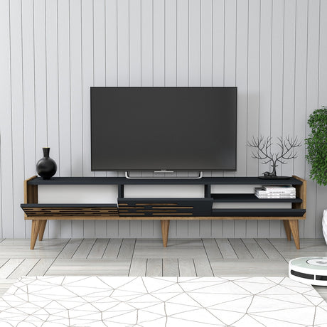 Muebles de TV valsiya nuez antracita melamina 180x35x45 cm
