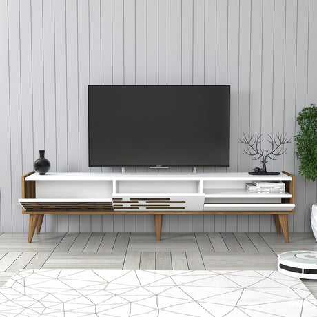 Muebles de TV valsiya nogal melamina blanca 180x35x45 cm