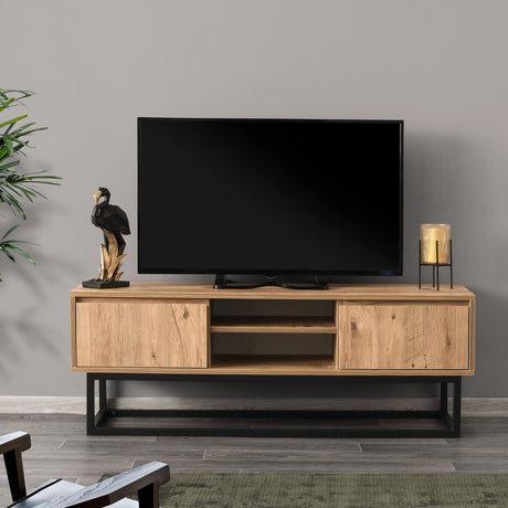 Muebles de TV Belinda Denhout Black Melamine 140x50x40 cm