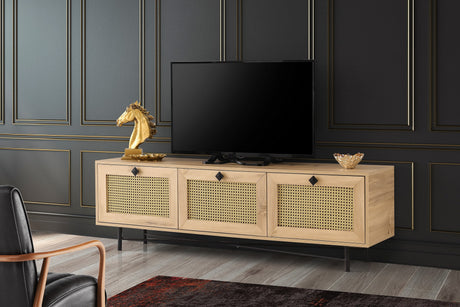 Mueble TV Japandi Alcazar Roble Melamina 180x60x40 cm