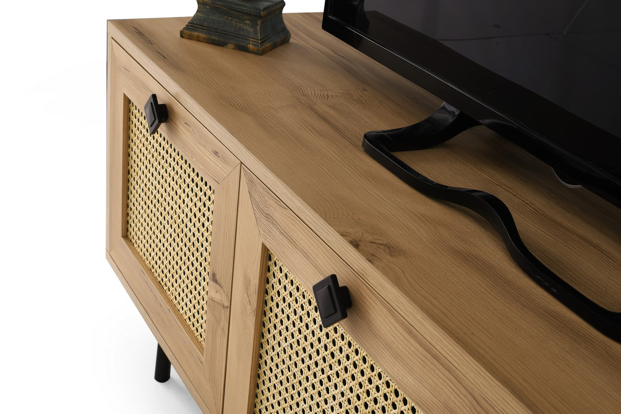 TV Meubels - Japandi TV Meubel Alcazar Eik Melamine 140x60x40 cm - Dimehouse