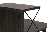 Nachtkastjes - Nachtkastje Cross Donkerbruin Melamine 50x55x40 cm - Dimehouse