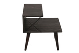 Nachtkastjes - Nachtkastje Cross Donkerbruin Melamine 50x55x40 cm - Dimehouse