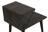 Nachtkastjes - Nachtkastje Cross Donkerbruin Melamine 50x55x40 cm - Dimehouse