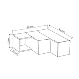 Muebles de TV Compact White Melamine 90x32x92 cm