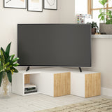 Muebles de TV Compact White Oak Melamine 90x32x92 cm