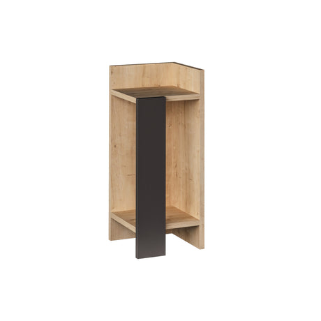Mesa de noche en la derecha Antracita de Oak Melamina 25x60x27 cm