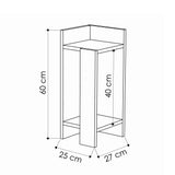 Nachtkastjes - Nachtkastje Links Elos Eik Antraciet Melamine 25x60x27 cm - Dimehouse