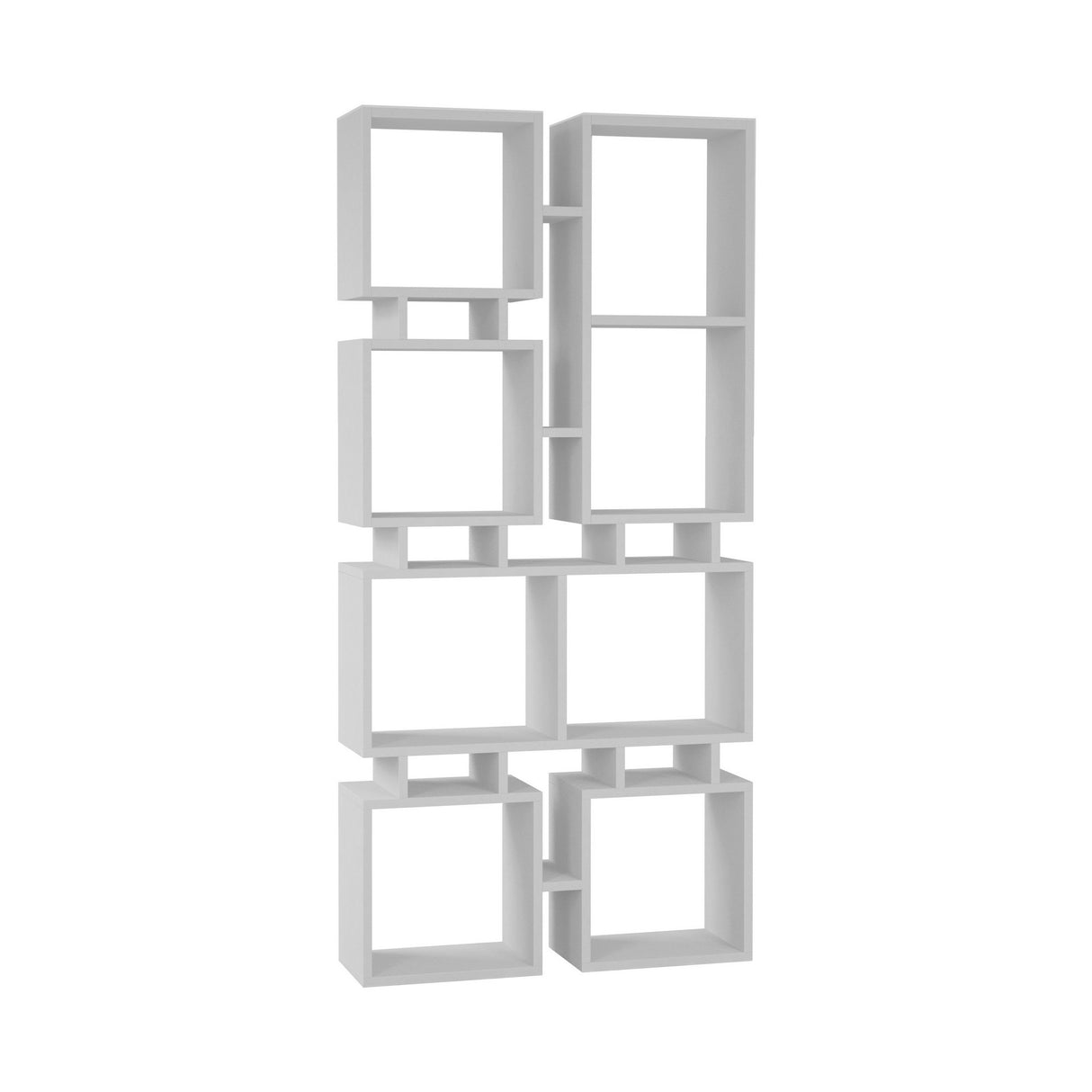 Boekenkasten - Boekenkast Rail Wit Melamine 79x166,5x24 cm - Dimehouse