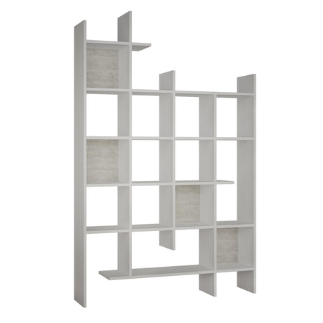 Librería melamina blanca Manco 122x188x25,5 cm