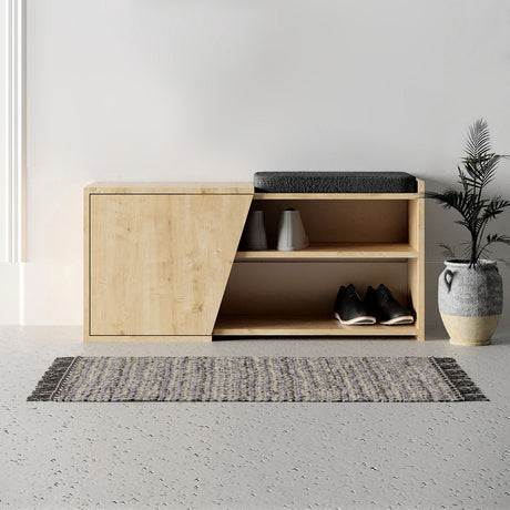 Gabinete de zapatos Fiona Eik Melamine 104x37x47 cm