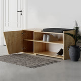 Schoenenkasten - Schoenenkast Fiona Eik Melamine 104x37x47 cm - Dimehouse