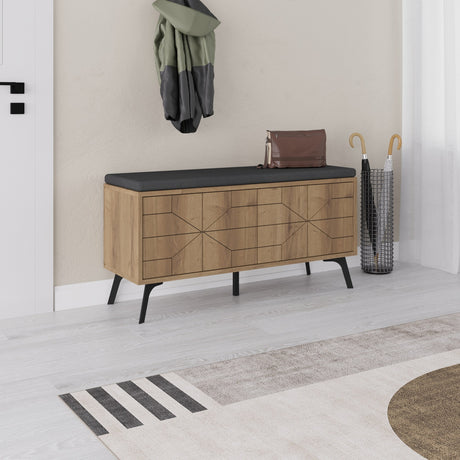 Banco de dunas del gabinete de zapatos Melamina natural 107x55x35 cm