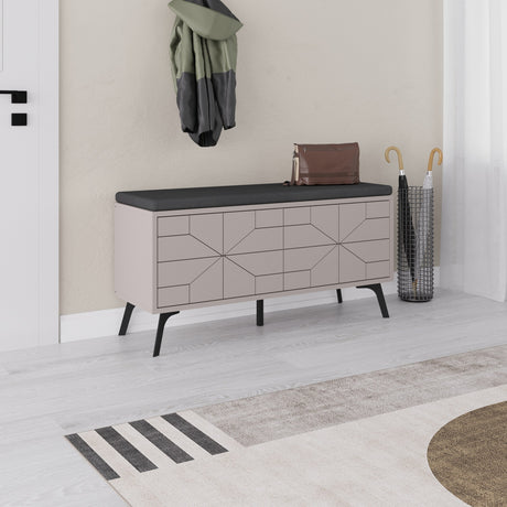 Banco de dunas del gabinete de zapatos mokka melamine 107x55x35 cm