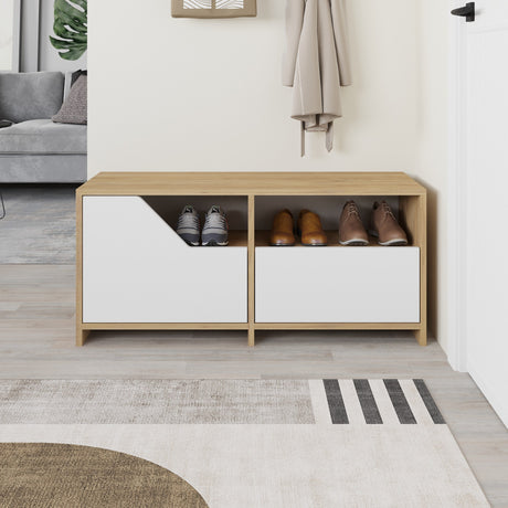 Gabinete de zapatos nexus eik blancos melamine 105x47x37 cm