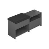 Schoenenkasten - Schoenenkast Filux Antraciet Melamine 120,3x51x40,5 cm - Dimehouse
