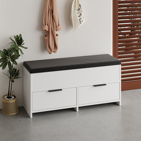 Shoe Gabinet Cove White Melamine 106x52x34 cm
