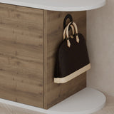 Schoenenkasten - Schoenenkast Nova Shoe Bench Naturel Wit Melamine 104x50x37 cm - Dimehouse