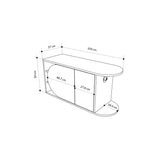 Schoenenkasten - Schoenenkast Nova Shoe Bench Mokka Wit Melamine 104x50x37 cm - Dimehouse