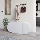Schoenenkasten - Schoenenkast Pozy Shoe Bench Wit Melamine 110x50x40,4 cm - Dimehouse