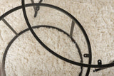 Salontafels - Moderne Ronde Salontafel Set van 2 Uru Zwart - Transparant Glas - 80/60 cm - Dimehouse