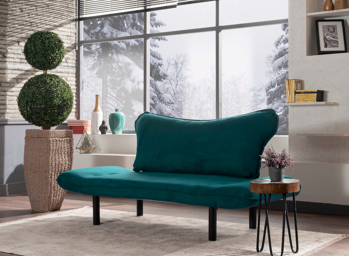 Banken - Slaapbank Petrol Blauw Velvet - twee persoons - Chatto - Dimehouse