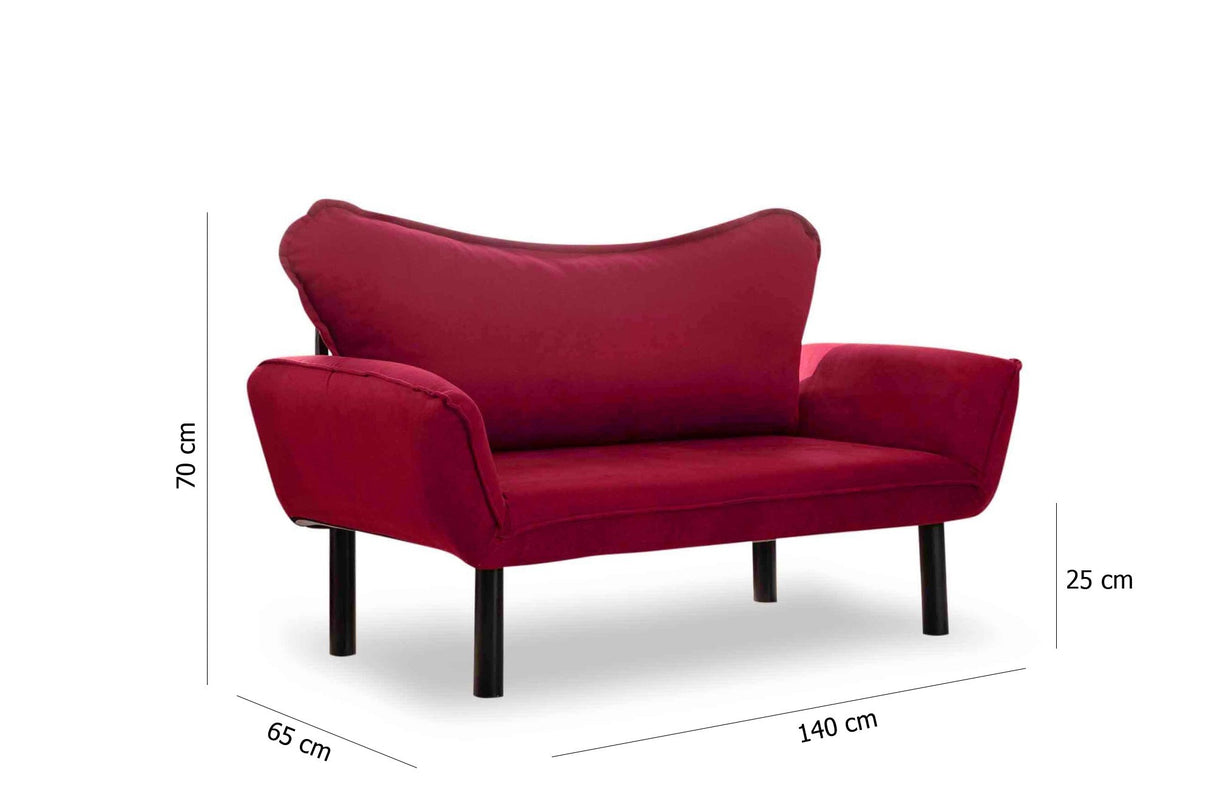 Banken - Slaapbank Rood Velvet - twee persoons - Chatto - Dimehouse