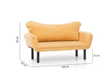 Sofá cama Terciopelo amarillo mostaza - dos personas - Chatto