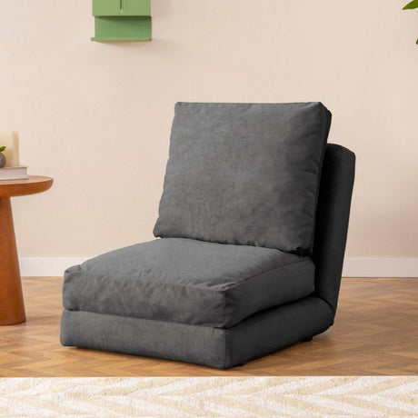 Sillón para dormir Tela de terciopelo gris Taida