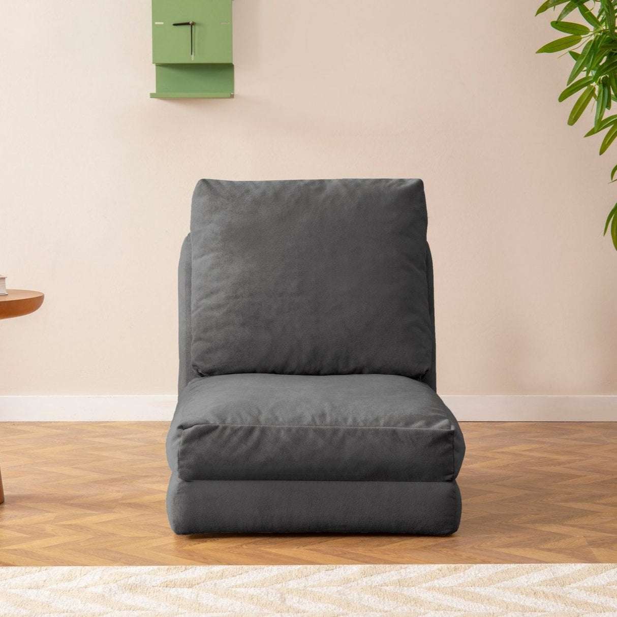 Fauteuils - Slaapfauteuil Grijs velvet stof Taida - Dimehouse