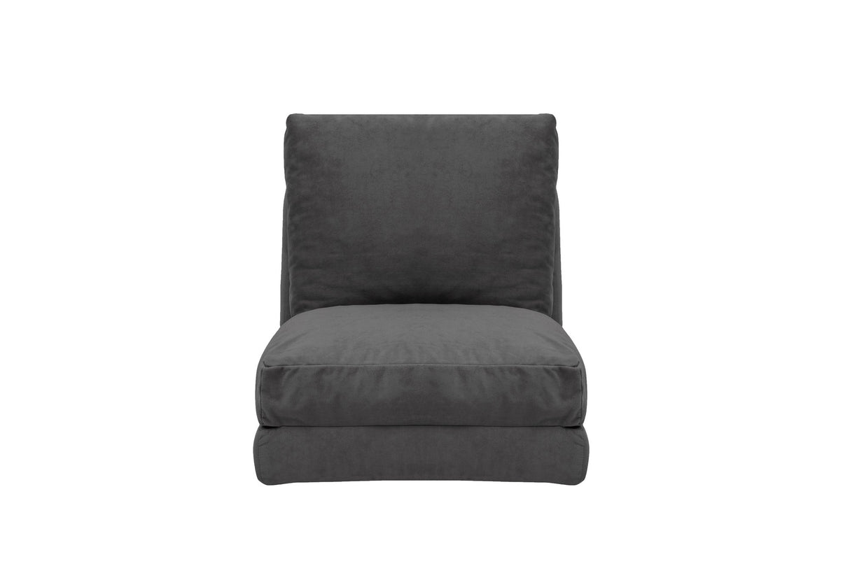 Fauteuils - Slaapfauteuil Grijs velvet stof Taida - Dimehouse