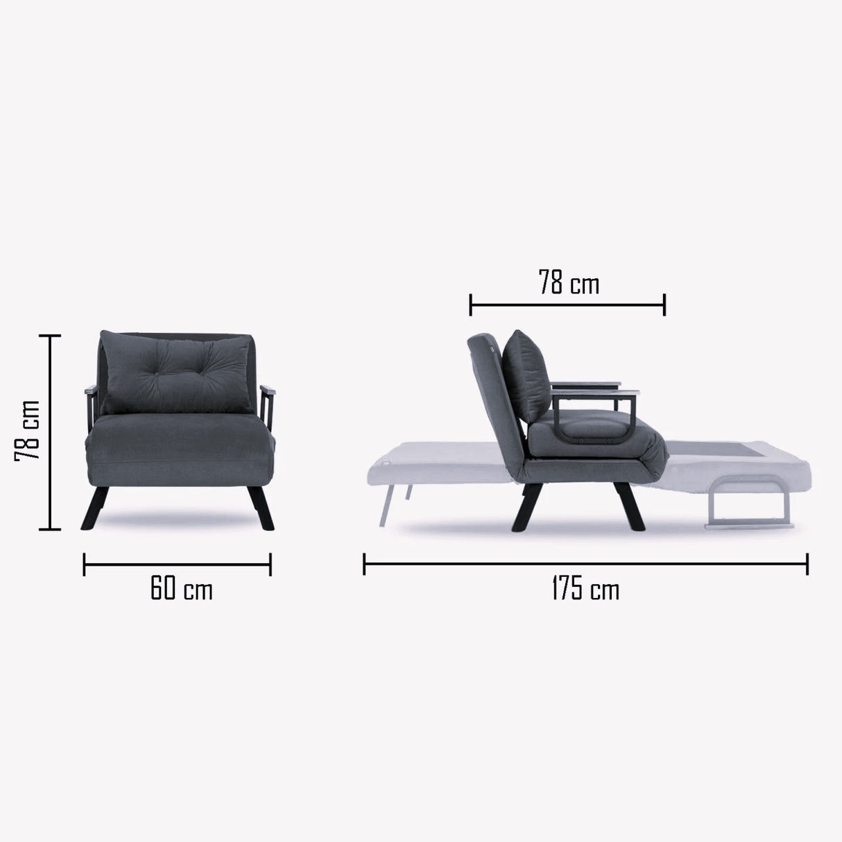 Fauteuils - Scandinavische slaapfauteuil Mosterd Geel stof linnen look Sando - Dimehouse