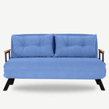 Sofá cama tela azul bebe 2 plazas - Sando