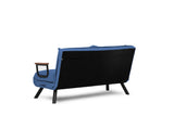 Sofá cama tela azul bebe 2 plazas - Sando