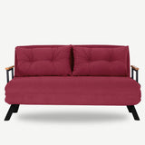 Sofá cama tejido rojo 2 plazas - Sando
