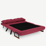 Sofá cama tejido rojo 2 plazas - Sando