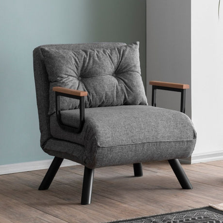 Sillón para dormir escandinavo Tejido mixto gris Sando