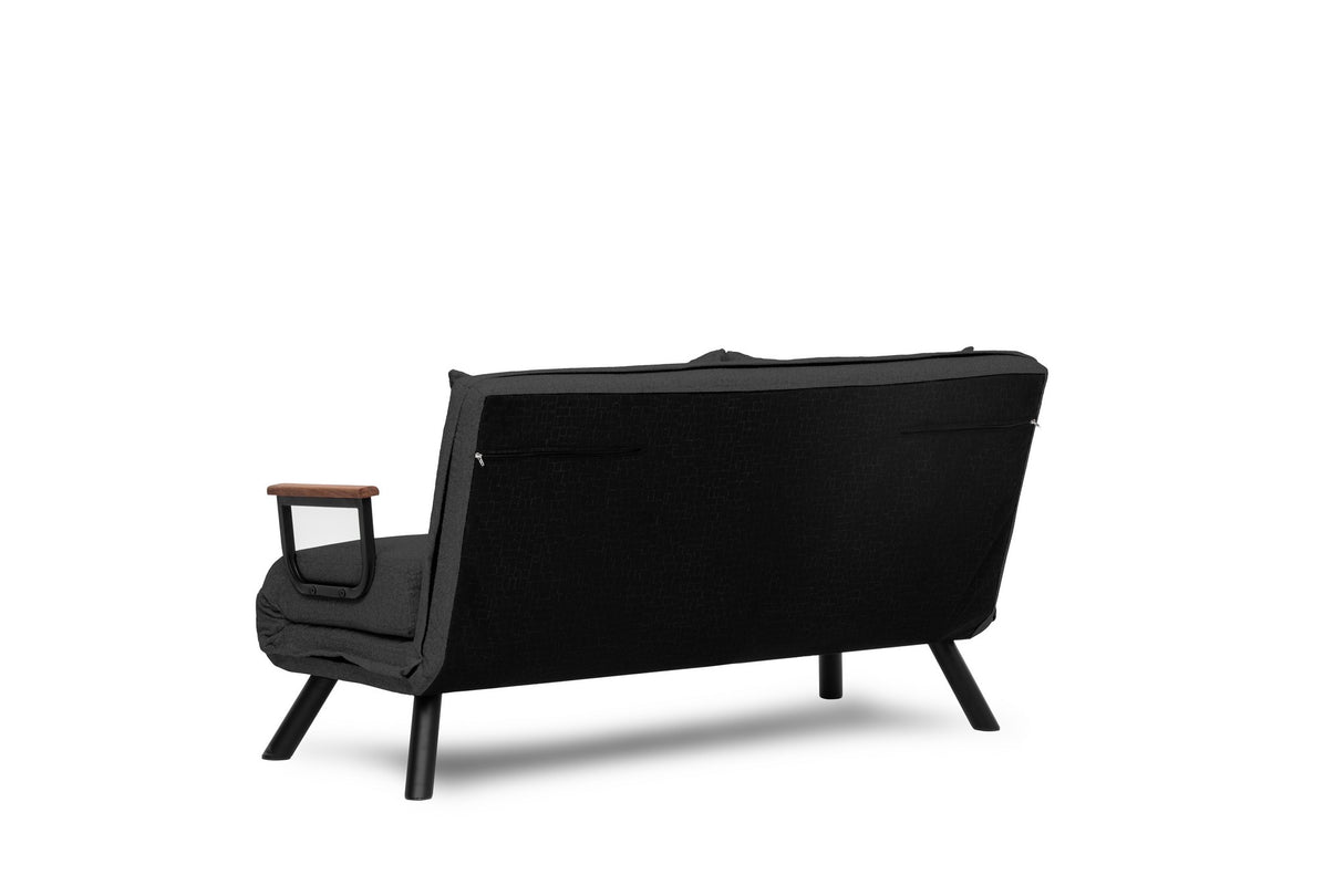 Sofá cama tela antracita 2 plazas - Sando