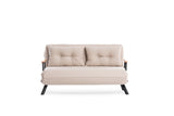 Banken - Slaapbank beige linnen stof 2 persoons - Sando - Dimehouse