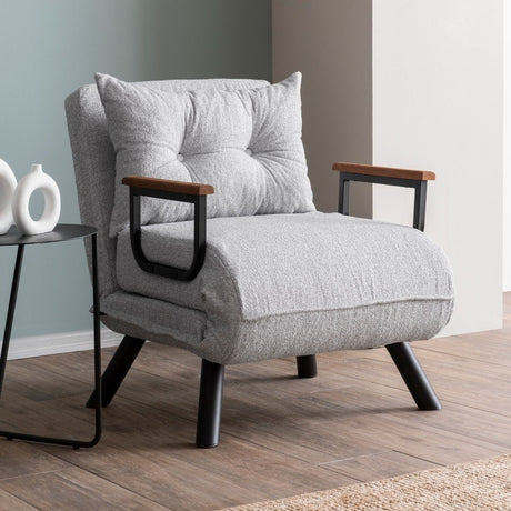 Sillón para dormir escandinavo Tejido de peluche gris Sando